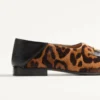 Babouches Valentino Garavani en cuir velours avec imprimé Fauve Eclat