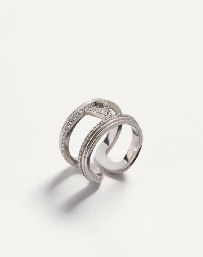Bague Ovalette en métal et cristal Swarovski®