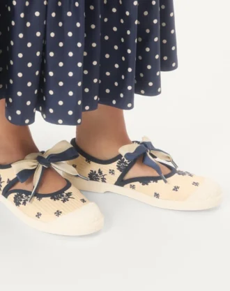 Ballerines Bay By Bay en tissu Papier Floral