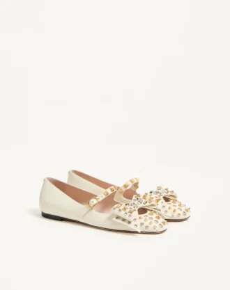 Ballerines Mary-Jane Bowow en cuir de chevreau avec clous