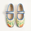 Ballerines Mary-Jane Endouce en raphia avec broderies florales Ballerines Mary-Jane Endouce en raphia avec broderies florales