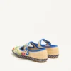 Ballerines Mary-Jane Endouce en raphia avec broderies florales Ballerines Mary-Jane Endouce en raphia avec broderies florales