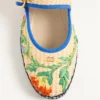Ballerines Mary-Jane Endouce en raphia avec broderies florales Ballerines Mary-Jane Endouce en raphia avec broderies florales