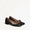 Ballerines Mary-Jane Preshoes en cuir de chevreau avec bouton bijou 20 mm Ballerines Mary-Jane Preshoes en cuir de chevreau avec bouton bijou 20 mm