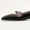 Ballerines Mary-Jane Preshoes en cuir de chevreau avec bouton bijou 20 mm Ballerines Mary-Jane Preshoes en cuir de chevreau avec bouton bijou 20 mm