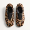Ballerines Rhytmika en cuir velours avec imprimé Fauve Eclat