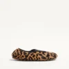 Ballerines Rhytmika en cuir velours avec imprimé Fauve Eclat
