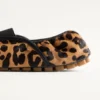 Ballerines Rhytmika en cuir velours avec imprimé Fauve Eclat