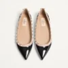 Ballerines Rockstud en cuir verni