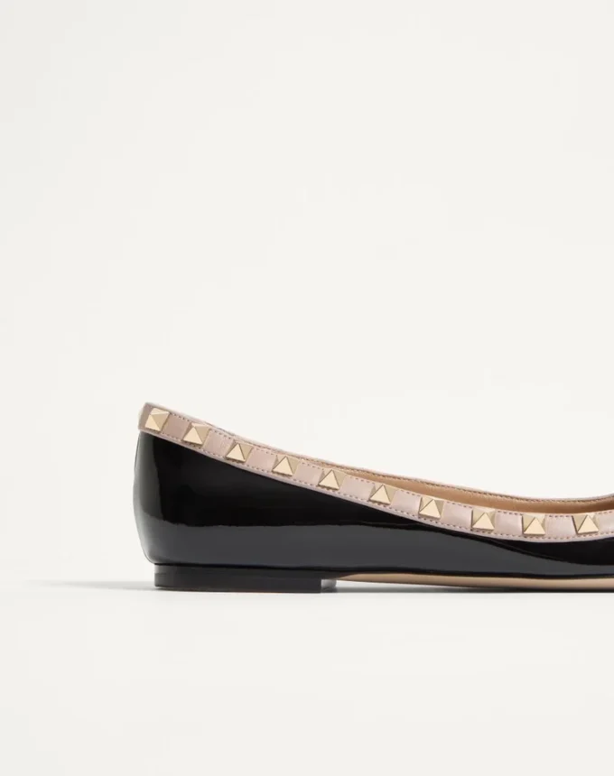 Ballerines Rockstud en cuir verni