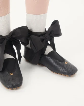 Ballerines Rythmika en cuir nappa perforé