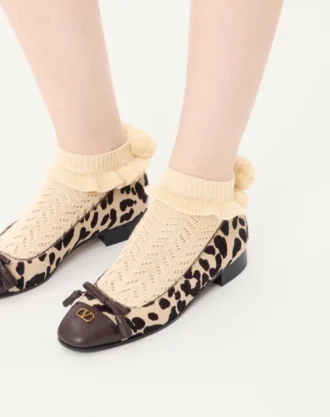 Ballerines Valet Du Roi en cuir de veau effet poney 25 mm
