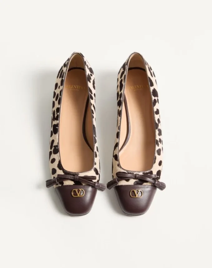 Ballerines Valet Du Roi en cuir de veau effet poney 25 mm Ballerines Valet Du Roi en cuir de veau effet poney 25 mm