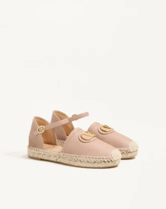 Ballerines Vlogo Signature en cuir de veau grainé 25 mm