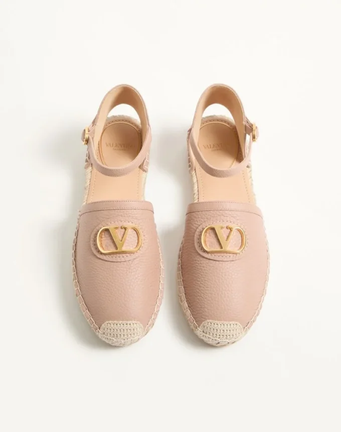 Ballerines Vlogo Signature en cuir de veau grainé 25 mm Ballerines Vlogo Signature en cuir de veau grainé 25 mm