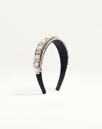 Bandeau en laine et soie brodé Valentino