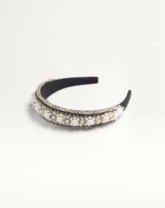 Bandeau en laine et soie brodé Valentino