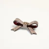 Barrette à cheveux Vlogo Signature en résine, métal et cristaux