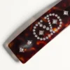 Barrette à cheveux Vlogo Signature en résine, métal et cristaux Barrette à cheveux Vlogo Signature en résine, métal et cristaux