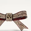 Barrette à cheveux Vlogo Signature en résine, métal et cristaux