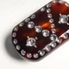 Barrette à cheveux Vlogo Signature en résine, métal et cristaux