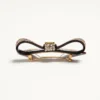 Barrette à cheveux Vlogo Signature en résine, métal et cristaux