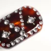 Barrette à cheveux Vlogo Signature en résine, métal et cristaux