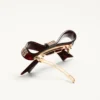 Barrette à cheveux Vlogo Signature en résine, métal et cristaux