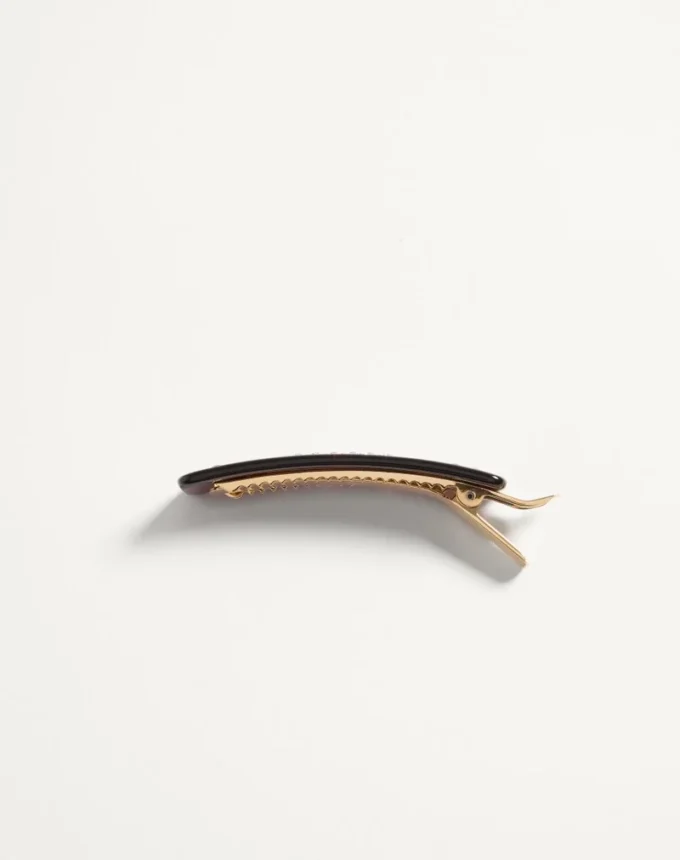 Barrette à cheveux Vlogo Signature en résine, métal et cristaux Swarovski® Barrette à cheveux Vlogo Signature en résine, métal et cristaux Swarovski®