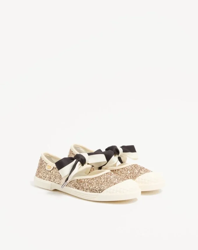 Baskets ballerines Bay By Bay en tissu pailleté
