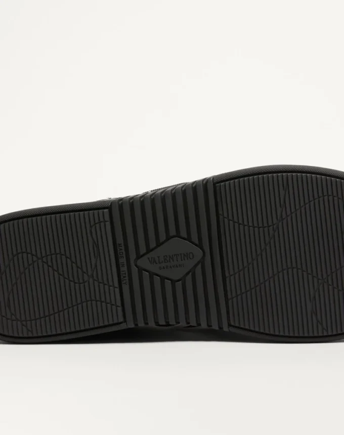 Baskets basses en cuir de veau Vl7N avec bandes