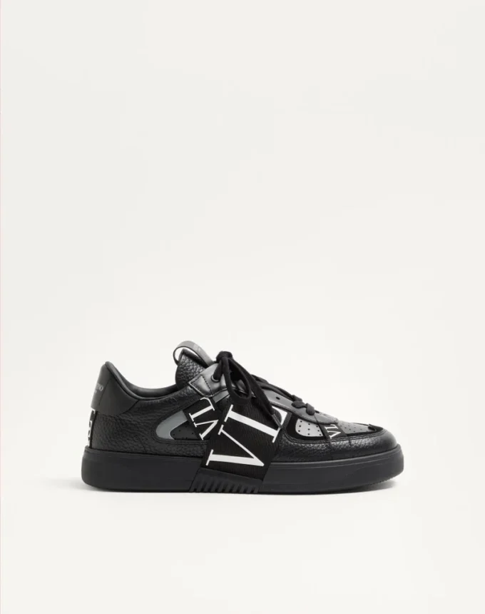 Baskets basses en cuir de veau Vl7N avec bandes