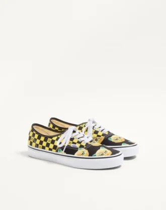 Baskets basses en tissu Valentino Garavani et Vans avec imprimé VLogo Checkerboard et imprimé Le Chat De La Maison