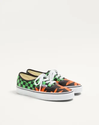 Baskets basses en tissu Valentino Garavani et Vans avec imprimé VLogo Checkerboard et imprimé Tropical Leaves