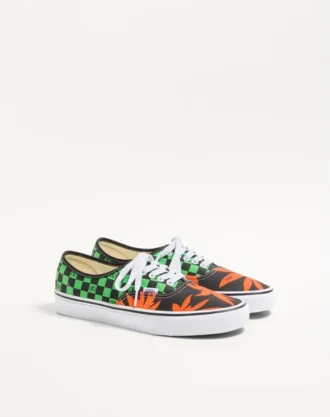 Baskets basses en tissu Valentino Garavani et Vans avec imprimé VLogo Checkerboard et imprimé Tropical Leaves