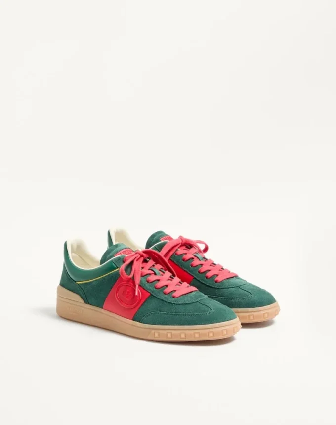 Baskets basses Upvillage en cuir refendu et cuir nappa de veau Baskets basses Upvillage en cuir refendu et cuir nappa de veau