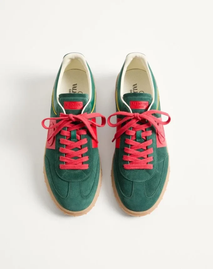 Baskets basses Upvillage en cuir refendu et cuir nappa de veau Baskets basses Upvillage en cuir refendu et cuir nappa de veau