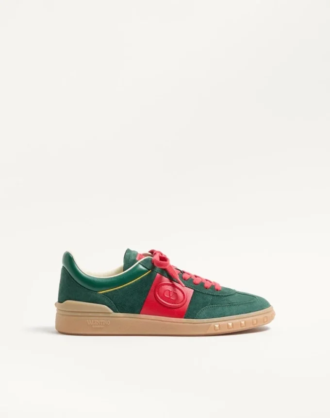 Baskets basses Upvillage en cuir refendu et cuir nappa de veau Baskets basses Upvillage en cuir refendu et cuir nappa de veau