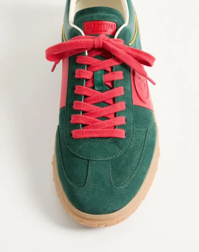 Baskets basses Upvillage en cuir refendu et cuir nappa de veau Baskets basses Upvillage en cuir refendu et cuir nappa de veau