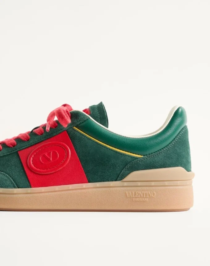 Baskets basses Upvillage en cuir refendu et cuir nappa de veau Baskets basses Upvillage en cuir refendu et cuir nappa de veau