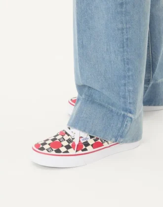 Baskets basses Valentino Garavani et Vans en tissu avec imprimé VLogo Checkerboard et détails à pois