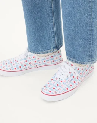 Baskets basses Valentino Garavani et Vans en tissu imprimé Valentino Vans Love