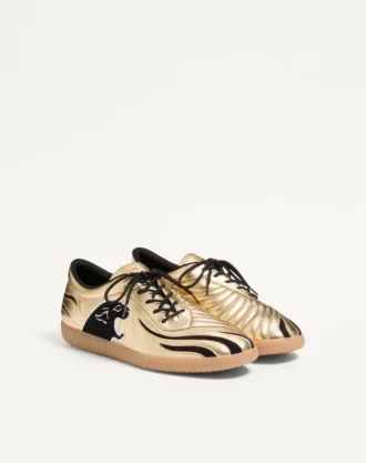 Baskets Kicky en cuir nappa laminé