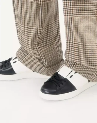 Baskets ouvertes en cuir de veau