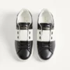 Baskets ouvertes en cuir de veau