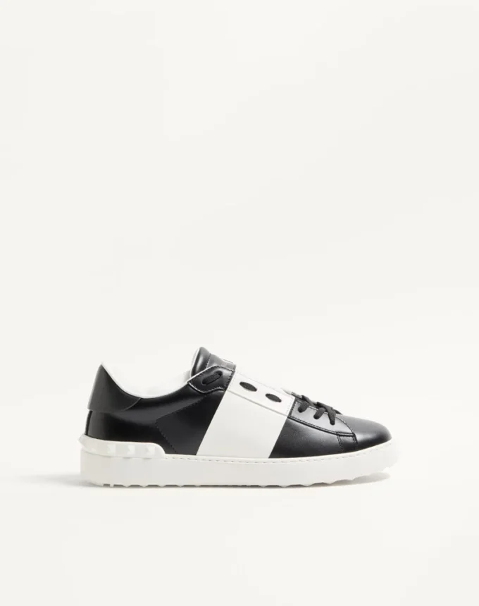 Baskets ouvertes en cuir de veau