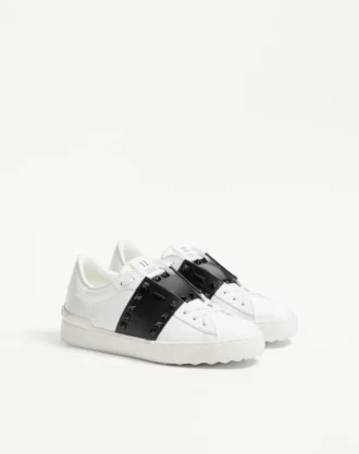 Baskets Rockstud Untitled en cuir de veau avec clous ton sur ton