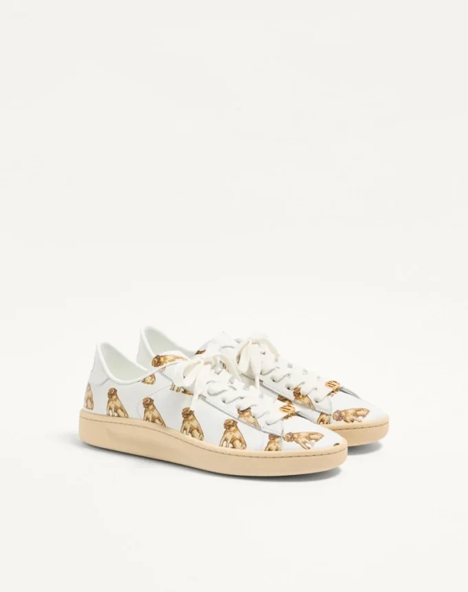 Baskets Royco en cuir de veau nappa avec motif Petit Charles Baskets Royco en cuir de veau nappa avec motif Petit Charles