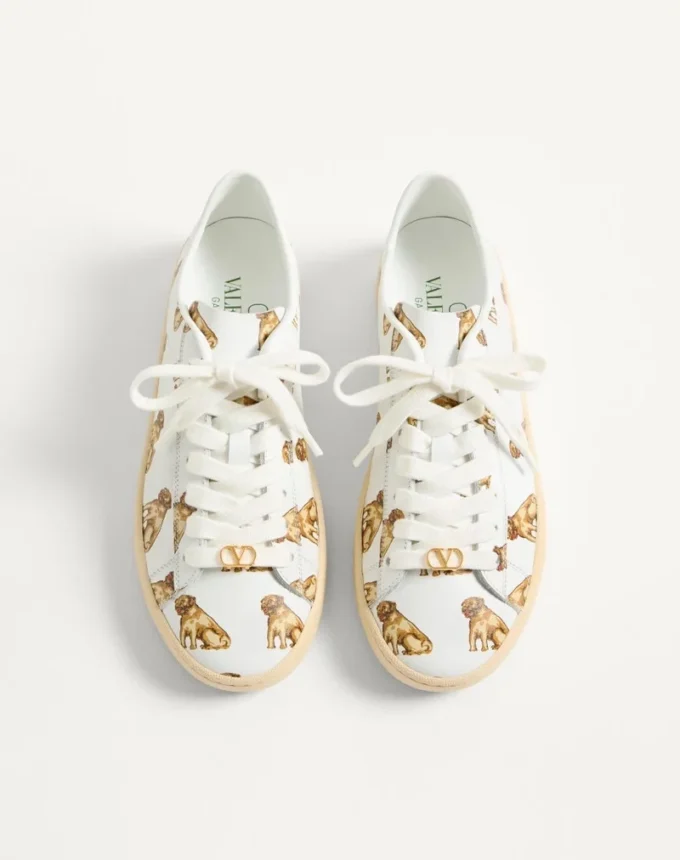 Baskets Royco en cuir de veau nappa avec motif Petit Charles Baskets Royco en cuir de veau nappa avec motif Petit Charles