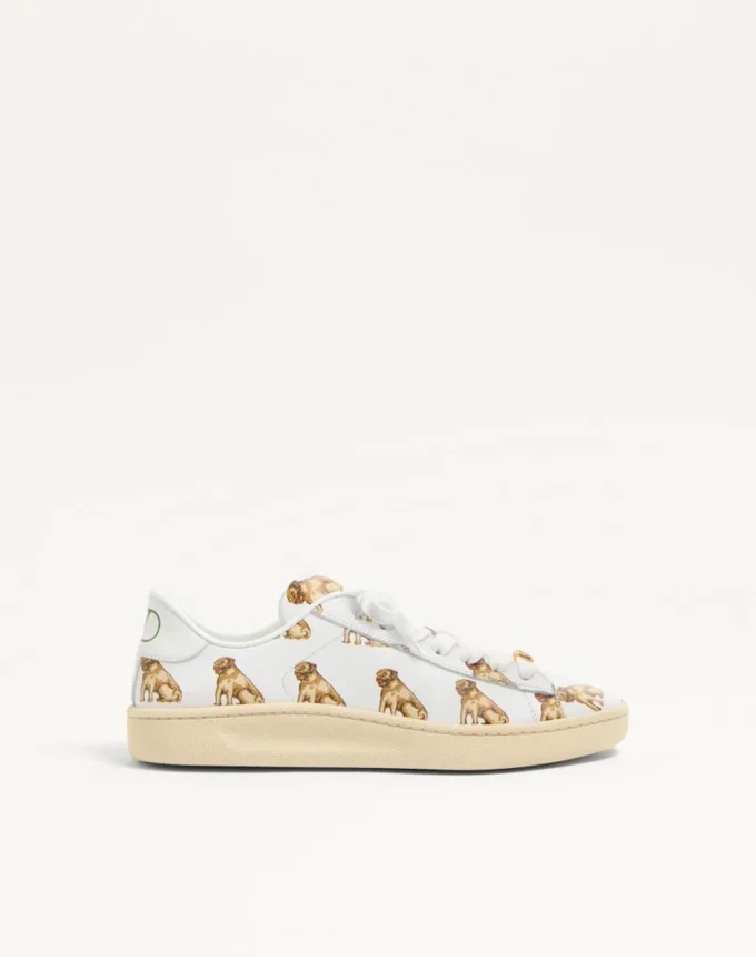 Baskets Royco en cuir de veau nappa avec motif Petit Charles Baskets Royco en cuir de veau nappa avec motif Petit Charles